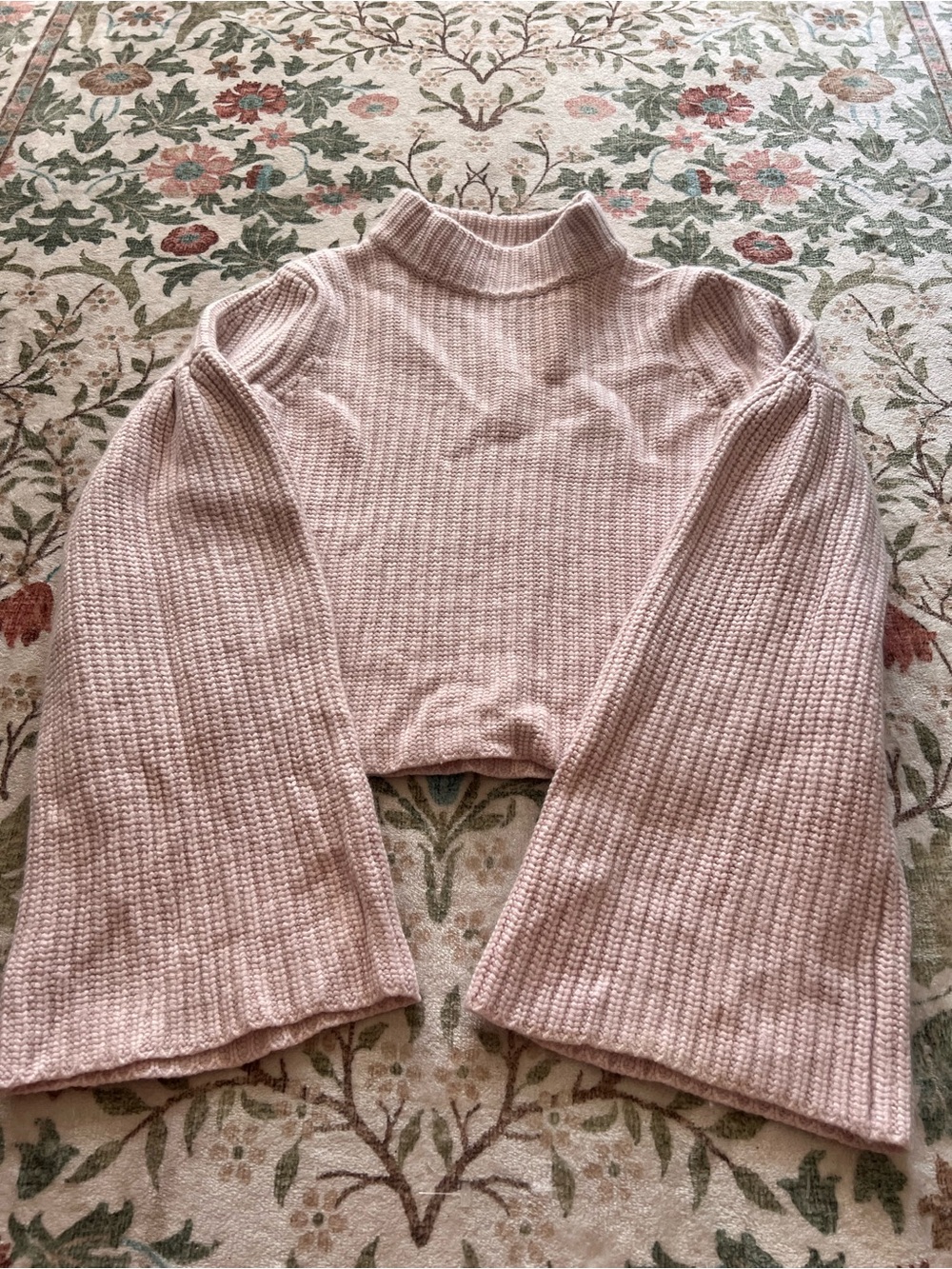 Autumn Cashmere Flare Sleeve Sweater Pink Cashmere Wool Small